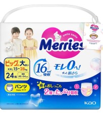 Bỉm quần Merries size XXL24 miếng