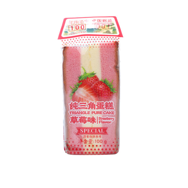 Bánh bông lan tam giác vị dâu 100g