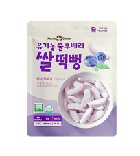Bánh gạo ăn dặm hữu cơ mom's choice Vị Việt quất 25g dành cho bé 6 thang trở lên