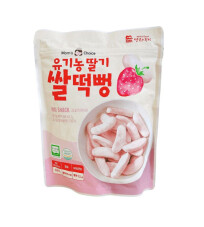 Bánh gạo phồng hữu cơ mom's choice vị dâu Tây 25g dành cho bé 6M trở lên