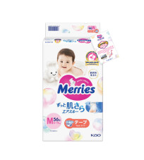 Bỉm Merries Nhật Bản size 03 m dán 52+2