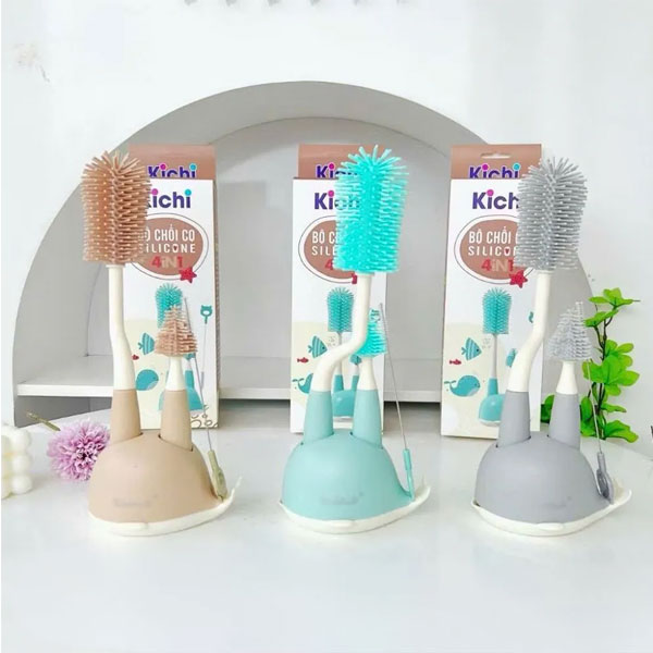 Set cọ Bình silicon Kichi đế 554