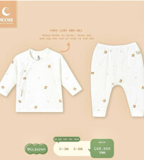 SET ÁO DÀI TAY CÀI GIỮA CHO BÉ MOON 0