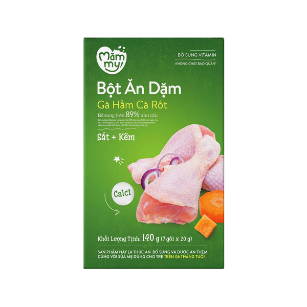 Bột ăn dặm măm My gà hầm cà rốt 6m+ 140g
