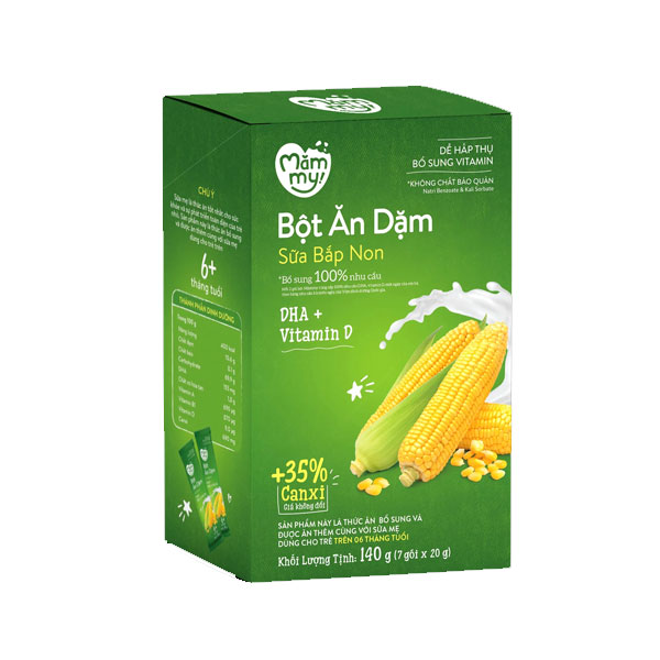 Bột ad Mămmy vị sữa bắp non 6M
