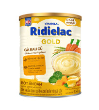 Bột ăn dặm Ridielac lon 350g gà rau củ