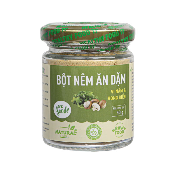 Bột nêm ăn dặm Ecofood 50g vị gà, nấm và rong biển