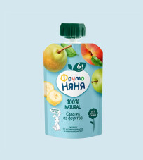 Hoa quả nghiền fructo Nga vị chuối lê táo đào 100GR -trẻ từ 6TH