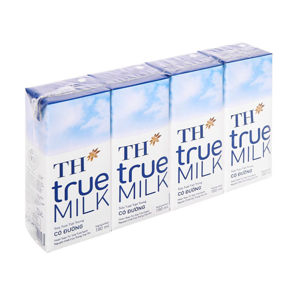 Sữa tươi TH có đường 180ml
