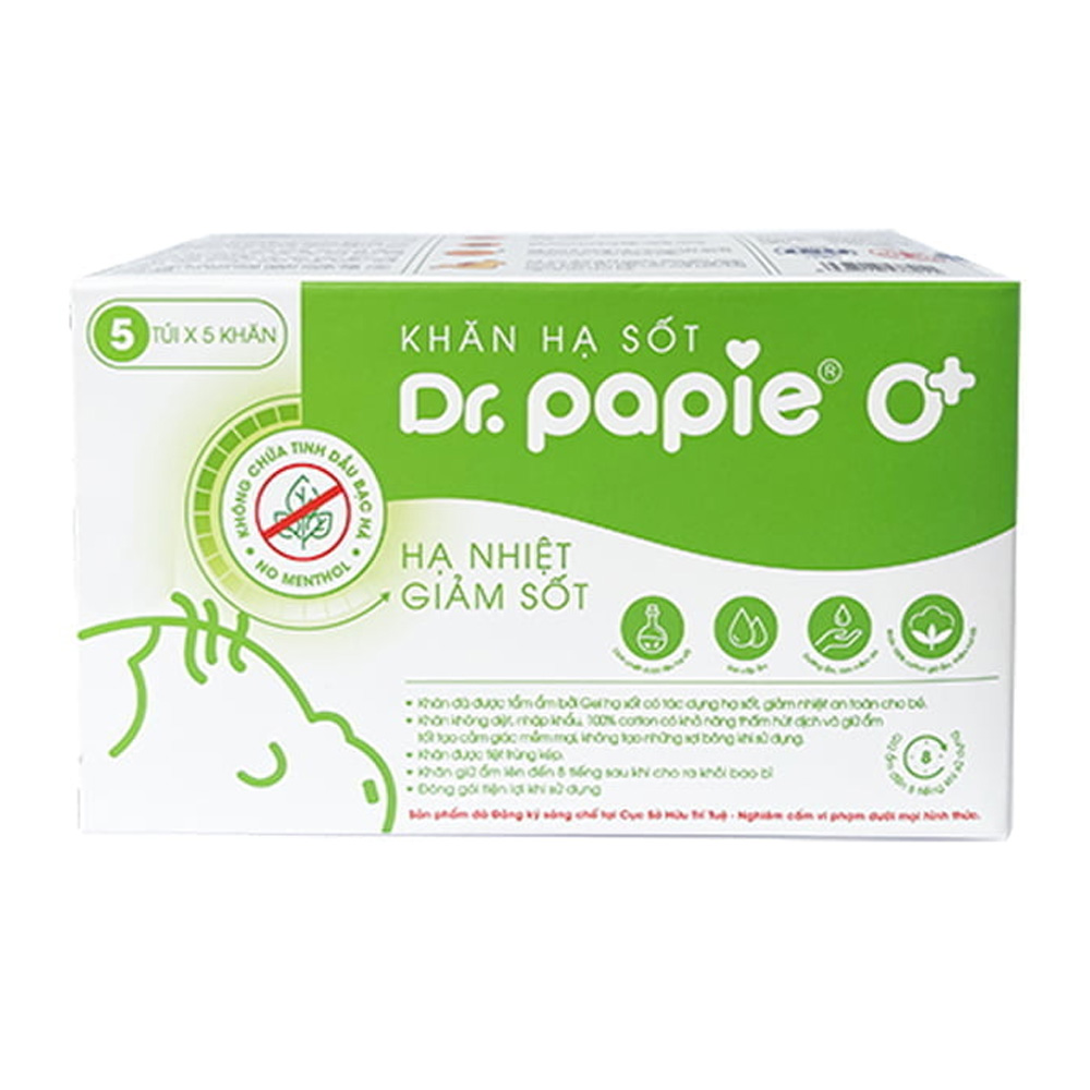 Khăn hạ sốt dr papie