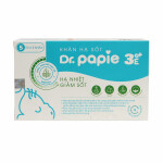 Khăn lau hạ sốt dr papie có tinh dầu Bạc Hà trẻ 3m+ 25 khăn/hộp