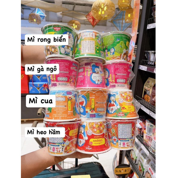 Lốc 6 ly mì trẻ em doremon vị cua AB302