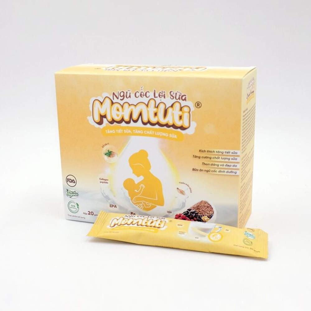 Ngũ cốc lợi sữa MOMTUTI H/20gói- Ngũ cốc lợi sữa cho Mẹ sau sinh Momtuti