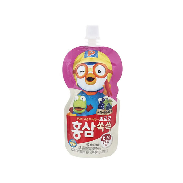 Nước Hồng Sâm trẻ em Pororo vị nho- Việt quất