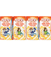 NuVi Thức Uống Sữa Tươi Trái Cây Vị Cam 110ml