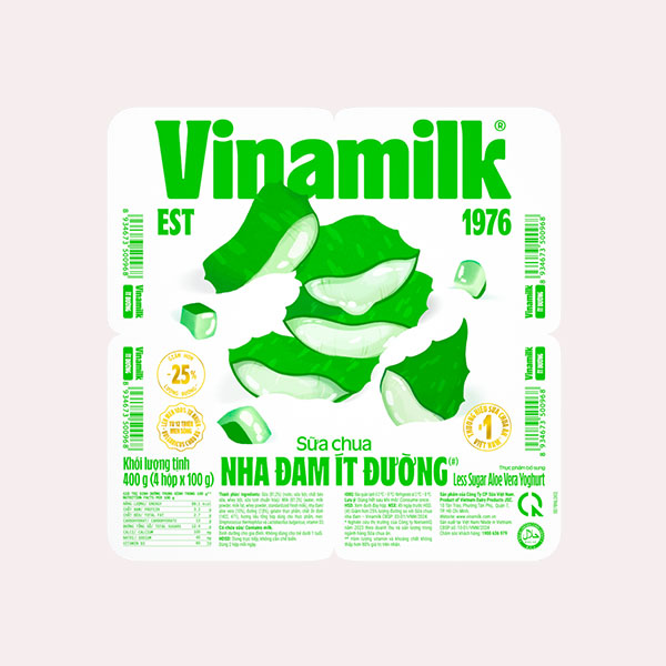 Sữa chua ăn Vinamilk Nha đam Ít Đường