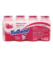 Sữa chua uống yogood Thái Lan vị dâu lốc 4 chai x 85ml