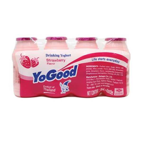 Sữa chua uống yogood Thái Lan vị dau lốc 4 chai x 85ml 8850393801195U