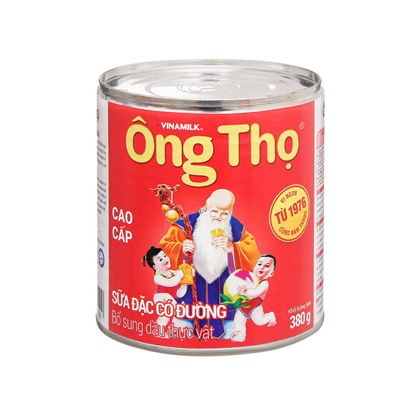 Sữa đặc có đường Ông Thọ đỏ Vinamilk hộp thiếc 380g