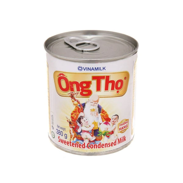 Sữa đặc có đường Ông Thọ trắng nhãn vàng lon 380g