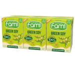 Sữa đậu nành fami Green soy không đường 200ml