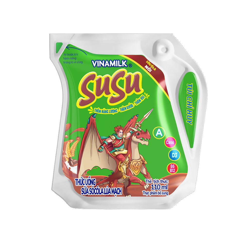 Sữa chua uống Susu gói 110ml vị socola