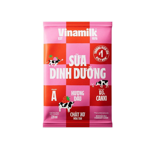 Sữa tiệt trùng VNM Dâu F220ml