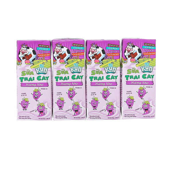 Sữa trái cây Lif Kun hương nho 110 ml