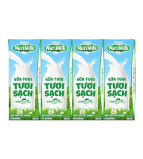 Sữa tươi sạch NutiMilk 180ml có đường