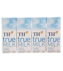 Sữa tươi tiệt trùng TH true Milk ít đường 180ml (lốc 4 hộp)