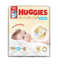 Huggies SKIN FECT tã dán nb 70 KẸP KM