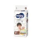 Michibaby- tã bỉm Moony Natural trắng dán/quần nb62/s58/m46/l38/l36/xl32 michi baby MC555