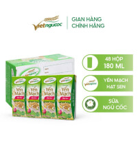 Thức uống yến mạch hạt sen vietngucoc 180ml oats & Lotus seed drink 180ml
