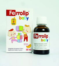 Sắt nước hữu cơ nhỏ giọt tổng hợp ferrolip baby ý 30ml 0-10 tuổi