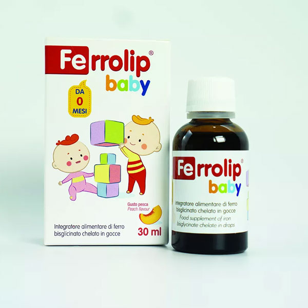 Sắt nước hữu cơ nhỏ giọt tổng hợp ferrolip baby ý 30ml 0-10 tuổi