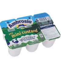 Váng sữa ambrosia mini Custard vị truyền thống ít đường 330g dành cho bé 6m+