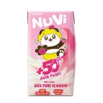 Sữa tươi Nuvi vị dâu +50% sữa tươi